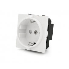 Розетка врізна з заземленням E-08, Input: AC 100-250V 16A, White
