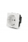 Розетка врізна з заземленням E-08, Input: AC 100-250V 16A, White