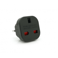 Переходник на евророзетку YT-9625B Black, 110-250V, 10-16A, 1800W