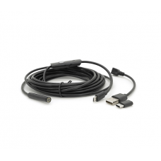 Универсальный эндоскоп 3в1 (USB / MicroUSB / Type-C) для смартфона / ПК, камера 5.5мм, мягкий кабель 5м, с LED-подсветкой, IP67