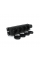 Колодка PiPo PP / SP-4 / 44 / 16B, 16А, 220-240В, IP44, з заглушкою, із заземленням 4 гнізда, каучук, чорний
