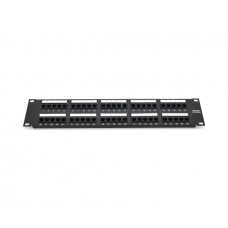 Патч-панель телефонная 50 портов UTP DUAL кат 3 19" не экранированная, Black