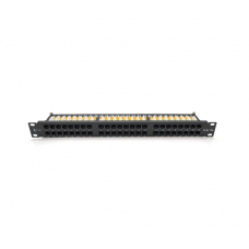 Патч-панель Ritar 48 порта UTP DUAL кат 5Е 19" 1U не экранированная черная