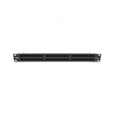 Патч-панель Merlion 48 порта UTP DUAL кат 6 19" 1U не экранированная черная