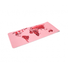 Коврик 300*700 тканевой Карта мира с боковой прошивкой, толщина 2 мм, цвет Pink, Пакет