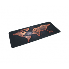 Коврик 300*700 тканевой Карта мира с боковой прошивкой, толщина 3 мм, цвет Black-brown, Пакет