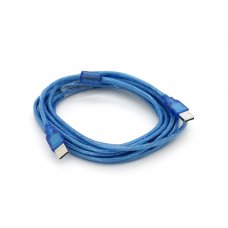 Кабель USB 2.0 RITAR AM / AM, 5.0m, прозрачный синий