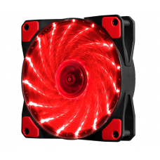 Кулер корпусной 12025 DC sleeve fan 3pin + 2pin - 120*120*25мм, 12V, 1100об / мин, 15LED, Red