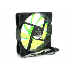 Кулер корпусной 12025 DC sleeve fan 4pin - 120*120*25мм, 12V, 1100об / мин, 15LED, Green