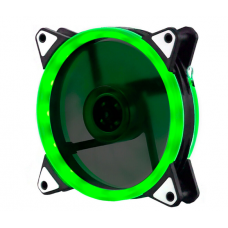Кулер корпусной 12025 DC sleeve fan 4pin - 120*120*25мм, 12V, 1100об / мин, Green, двухсторонний
