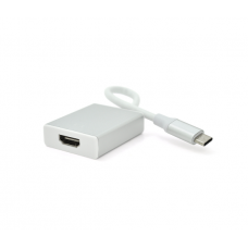 Конвертер Type-C (папа) на HDMI(мама) 10cm, Silver, 4K / 2K, Пакет