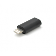 Переходник Lighting(M) => Type-C (F), Black, OEM