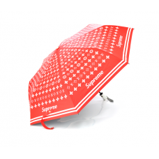 Зонт женский Supreme автоматический, D-120см, защита от солнца, UV (99%), защита от дождя, каркас - Al+Fe, White-red