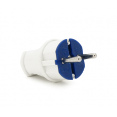 Вилка с заземлением 10 / 16А 250V A712, White