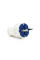 Вилка с заземлением 10 / 16А 250V A712, White