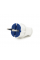 Вилка с заземлением 10 / 16А 250V A712, White