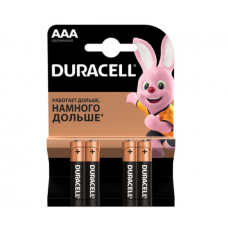 Батарейка щелочная DURACELL LR03 (ААА) MN2400, 4шт в блистере, цена за блистер