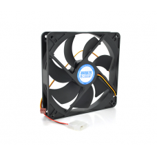 Кулер корпусний Pccooler F142, 140x140x25mm, 12V / 0.08A, RPM 900±10%, 3-pin + MOLEX, Black, Box