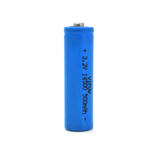Акумулятор 14500 Lifepo4 Vipow IFR14500 TipTop, 500mAh, 3.2V, Blue