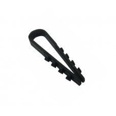 Затискач ялинка 8 mm для кругл. каб (100 шт) НЕЙЛОН, чорні
