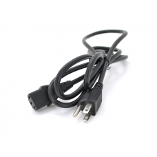 Кабель живлення USA 1.2m, 0.5mm, PC-184 / 2 B-C13 3 pin із заземленням (американський роз'єм), Black, OEM