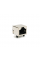 Сетевой разъем RJ45 горизонтальный экранированный с интерфейсом 8P8C под пайку, разъем 16H, Silver