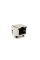 Сетевой разъем RJ45 горизонтальный экранированный с интерфейсом 8P8C под пайку, с индикацией, разъем 16H, Silver