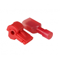 Клеммы T-образные обжимные быстрого монтажа, T1+MDFN1.25-250, 105°C, 10A / 600V, Red