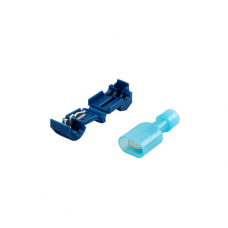 Клеммы T-образные обжимные быстрого монтажа, T2+MDFN2-250, 105°C, 15A / 600V, Blue