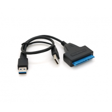 Кабель Usb 3.0 AM + USB 2.0 to SATA black 0.1m для HDD / SSD дисков