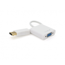 Конвертер Display Port (папа) на VGA(мама) 30cm, White,4K / 2K, Пакет