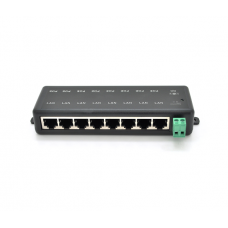 8-портовый POE-инжектор питания, с 8xRJ45 портами Ethernet 10 / 100Мбит / с, IEEE802.3af / at, 12-48V, PIN45+ / 78-