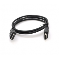 Кабель Merlion HDMI-HDMI HIGH SPEED 1.2m, v1.4, OD-7.5mm, круглый Black, коннектор Black, (Пакет)