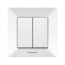 Выключатель Panasonic Arkedia Slim двухклавишный, белый
