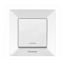Выключатель Panasonic Arkedia Slim одноклавишный с подсветкой, белый