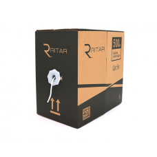 Кабель КПВ UTP 2*2*0.5 cat 5E Ritar, (CCA), для внутр. работ, 500 м, Grey, Corton BOX (300x580x230)