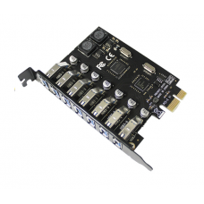 Контроллер PCI-Е=>USB 3.0, 7 портов, 5Gbps, BOX