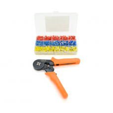 Кримпер CINLINELE HCS8 6-4 для обжима кабельного наконечника, orange + набор кабельных наконечников (VE0508,VE1508,VE1008,VE4009,VE2508)