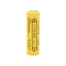 Аккумулятор 21700 Li-Ion LiitoKala Lii-40A, 4000mah （4000-4300mah）, 25A, 3.7V (2.5-4.2V), Yellow, PVC BOX