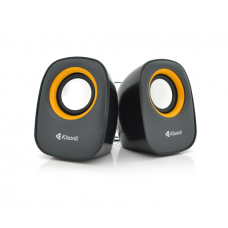Колонки 2.0 Kisonli V360 для ПК и ноутбука, USB + 3.5mm, 2x1.5W, 20Hz- 20KHz, Orange, BOX