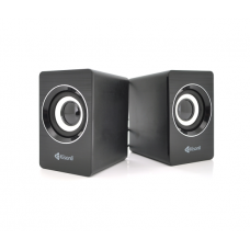 Колонки 2.0 Kisonli A-707, для ПК и ноутбука, USB + 3.5mm, 2x3W, 20Hz- 20KHz, Black, BOX