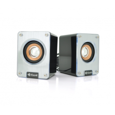 Колонки 2.0 Kisonli K200, для ПК и ноутбука, USB + 3.5mm, 2x3W, 20Hz- 20KHz, Silver, BOX