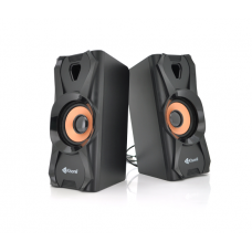 Колонки 2.0 Kisonli U-9003, для ПК и ноутбука, USB + 3.5mm, 2x3W, 20Hz- 20KHz, Black, BOX