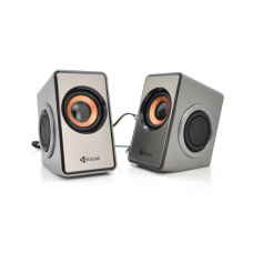 Колонки 2.0 Kisonli T-007 для ПК и ноутбука, USB + 3.5mm, 2x3W, 20Hz- 20KHz, Gray, BOX