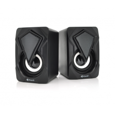 Колонки 2.0 Kisonli L-9090 для ПК и ноутбука, USB + 3.5mm, 2x3W, 20Hz- 20KHz, со встроенным усилителем, Black, BOX