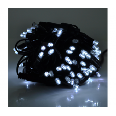 Гирлянды 100LED (ДИОД) White, 10 метров, черная изоляция (уличная), BOX