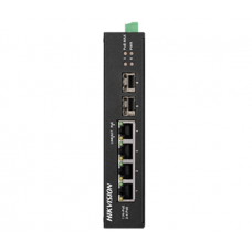 4-портовый неуправляемый POE коммутатор Hikvision DS-3T0506HP-E / HS, 4×1000 Мбит / с RJ45 (1 Hi-PoE) + 2×1000 Мбит / с SFP