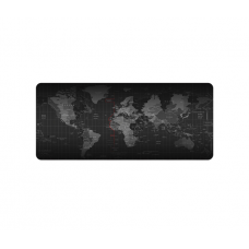 Коврик 500*1000 тканевой Карта мира с боковой прошивкой, толщина 2 мм, цвет Black, OEM