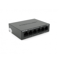 Коммутатор POE Mercury MS06CP с 4 портами POE+ 2 порта UP-Link 100Мбит, БП в комплекте