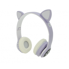 Беспроводные Bluetooth наушники Cat Ear VZV-23M Led, Purple